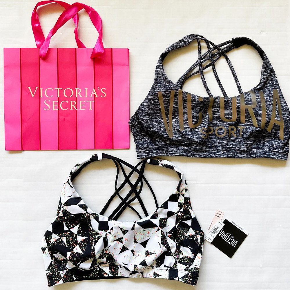 😍 VICTORIA'S SECRET SPORTS BRA RACER BACK RMBL CUP NWT | BUNDLE OF 2 SIZE M 😘